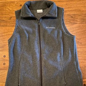 Columbia Gray Fleece Vest, Size S